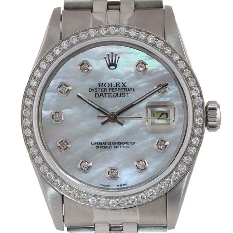 rolex 36mm on womens wrist|Rolex 36mm diamond bezel.